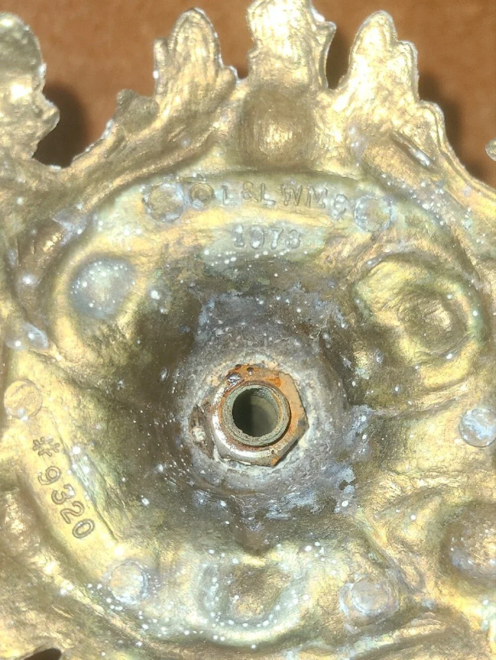 crystal on Brass